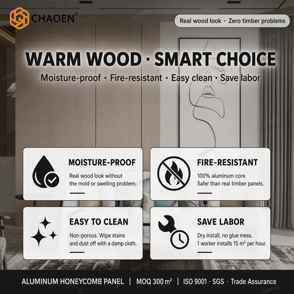 Wood Grain Living Room Aluminum Honeycomb Panel suppliers
